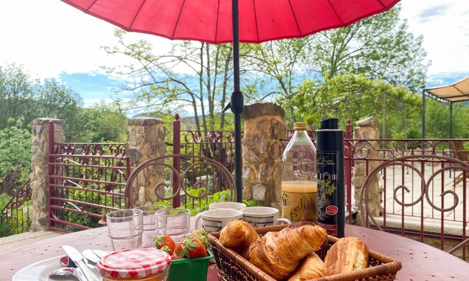 Saint-Andre-de-Cruzieres Cottage | Mas Bourdaric - L'Aïgo - Gîte calme et spacieux avec accès terrasse et piscine