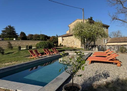 Montboucher-sur-Jabron Villa | Mas Constantin - piscine, jeux pour enfants et vue sur les montagnes