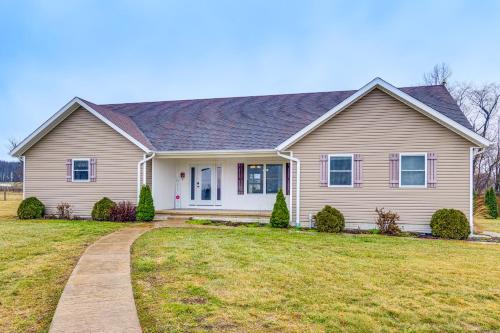 Sunman House | Meadow Edges with Yard and Views in Odon