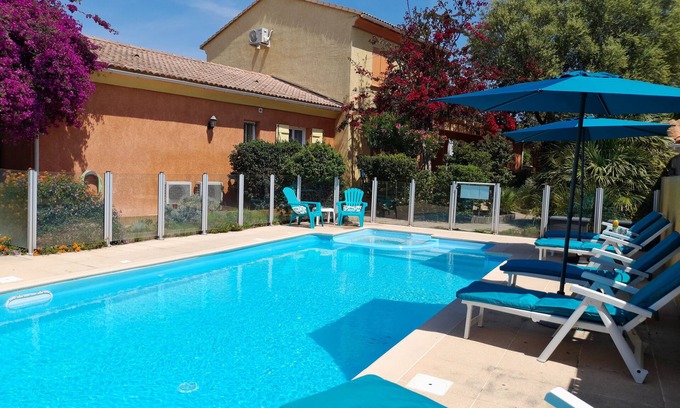 Ventiseri House | MINI VILLA 60m² with swimming pool - 2 bedrooms - air-conditioned - terrace - beach 5 mins