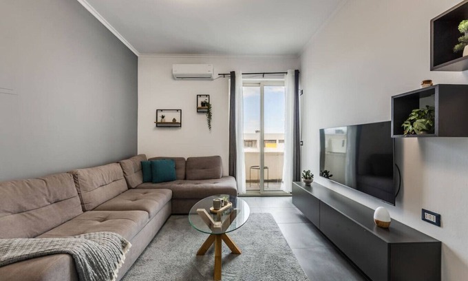 Shkoder Apartment | Modern 1BR with Scenic Views & Earthy Vibes