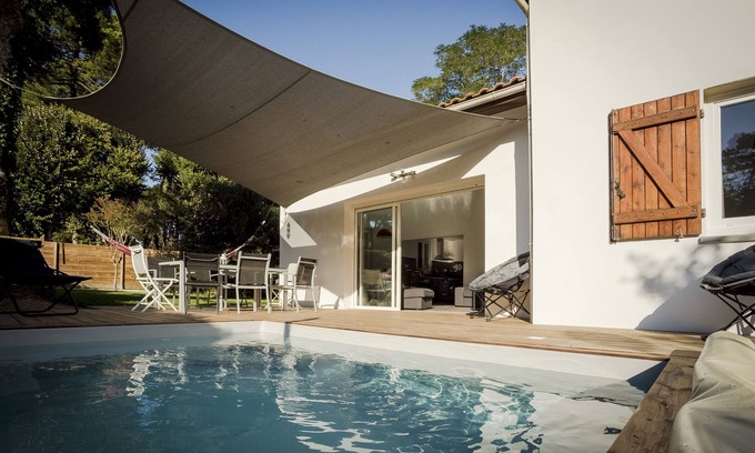 Soorts-Hossegor House | Modern comfortable villa with heated pool in 7 minutes from the beaches and 4 golf