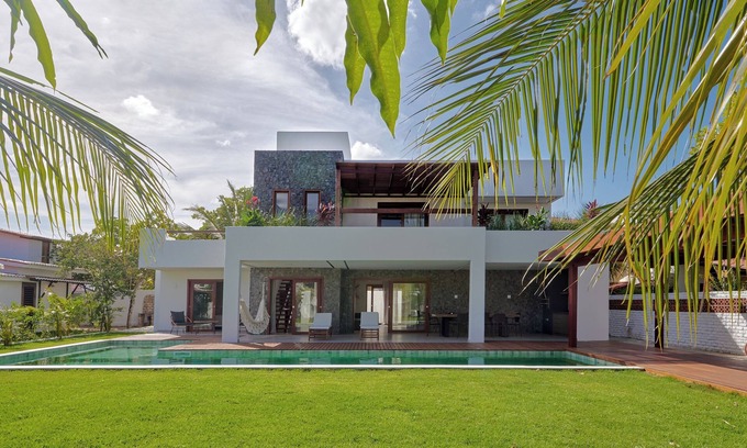 Sao Miguel de Touros Villa | Modern elegance: 3-bedroom villa in São Miguel do Gostoso with swimming pool