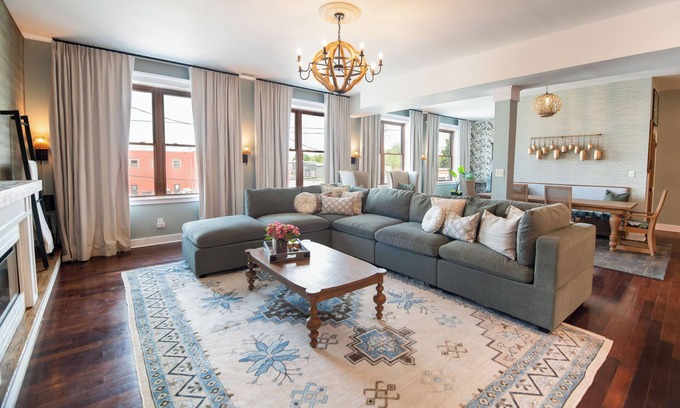 Elizabeth City Apartment | Modern Farmhouse Retreat, 3BR/3.5BA, Balcony + Activity Haven + Workspaces