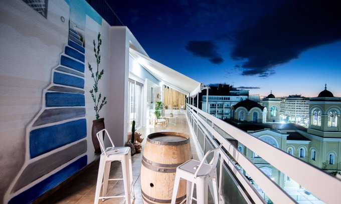 Piraeus Apartment | Modern Loft with panoramic view. Central location next to metro,train,harbor.
