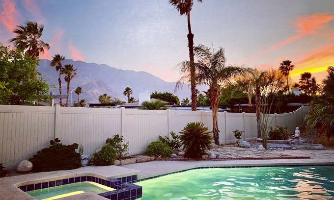 Racquet Club Estates House | Modern Oasis I Stunning Mountain-View Pool/Hot Tub