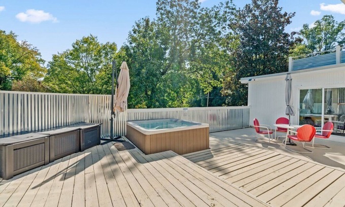 High Point House | Modern Retreat, Hot Tub, Bar, Patio, Family