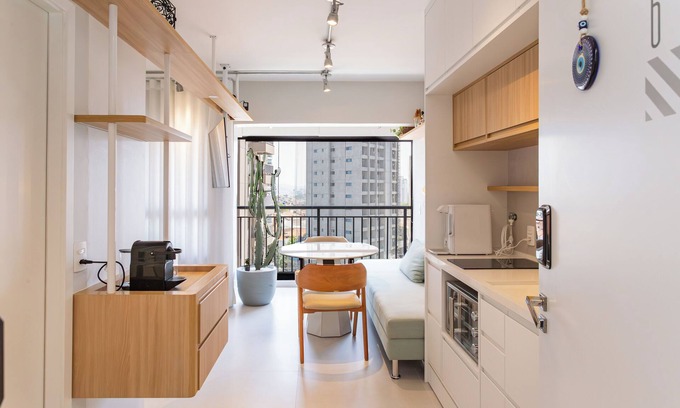 Sao Paulo Apartment | Modern studio next to Vila Madalena subway station