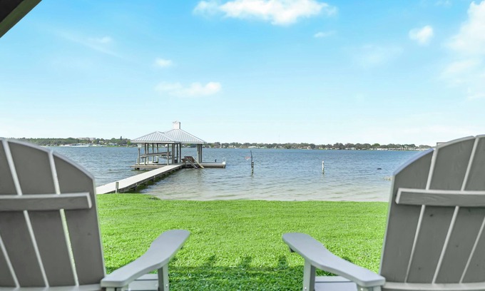 Sylvan Shores House | Modern Waterfront Lakehouse, with a private beach and a spacious boat dock.