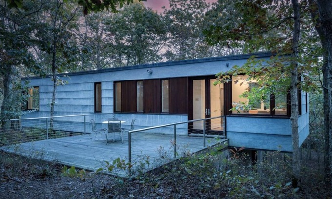 Water Mill House | Modernist treehouse nestled in nature w/access to pvt tennis minutes to ocean.