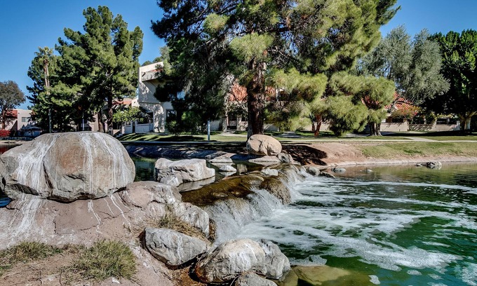 Desert Shores Condo | More than 200n AMAZING 5-star reviews! Lakefront 2BDR, 2Baths+ HEATED Pool