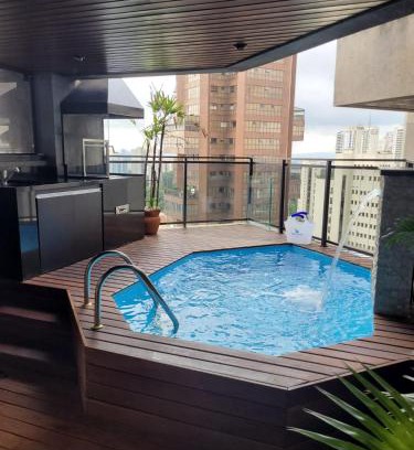 Vila Suzana Apartment | Morumbi, Apartamento Pub, SPA com hidromassagem, PISCINA Aquecida PRIVATIVA, LAREIRA, tudo que você precisa para descansar, trabalhar ou realizar aquela comemoração! Com total conforto e PRIVACIDADE! O Apt Nota 10 de SP!
