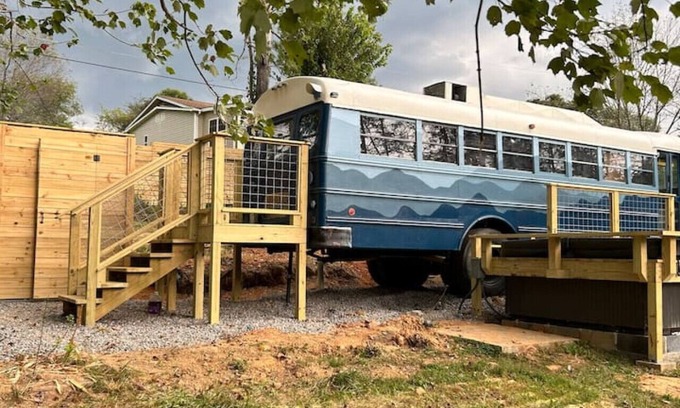 Candler House | Mountain SchoolBus w HotTub