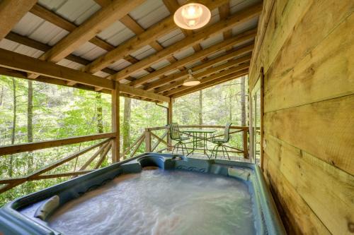 Vein Mountain House | Near Lake Lure Quiet Cabin with Deck and Trail Access