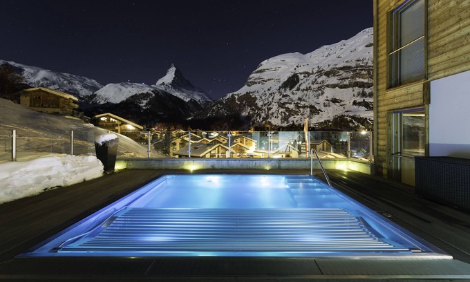 Zermatt Ski Chalet | Nepomuk: Luxury 5Star Chalet includes 3 apartments with heated outdoor-pool