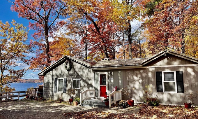 Valois Cottage | Nestled Above Seneca Lake in the Heart of Wine Country With Private Beach