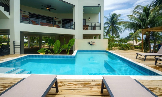 Placencia Villa | New 6-ppl Home with Pool, Dock & Rooftop Dining