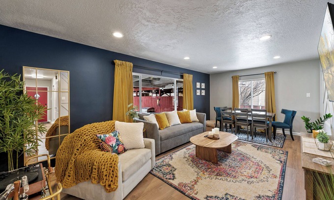 Midvale House | NEW! Charming Mountain View Home w/Huge Fenced Yard, King Beds & TV's, Fireplace
