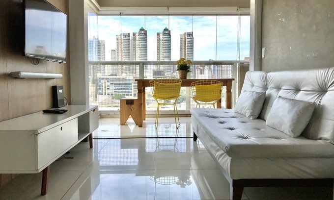 Vila Andrade Apartment | NEW EQUIPPED APARTMENT IN FRONT 2 SHOPPING CENTERS TERRACE GOURMET 1 BEDROOM/1VG