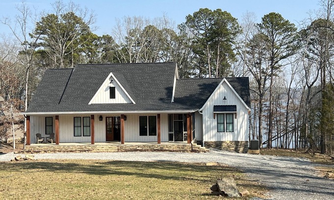 Wilburn House | New Lake Front House with large porches and great lake view.