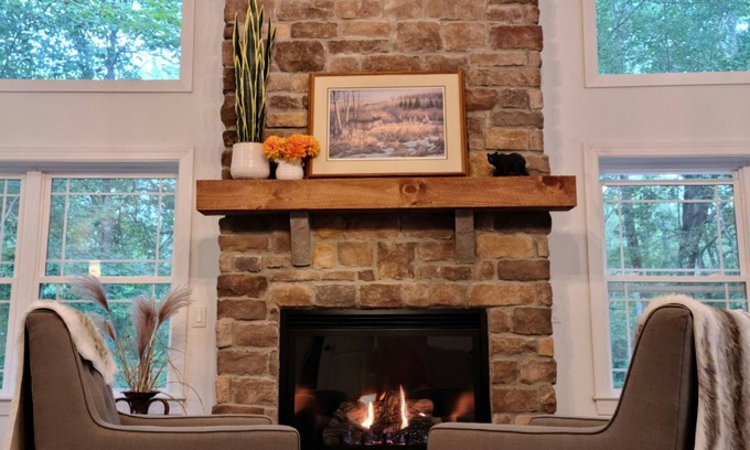 Briar Crest Woods House | New Lakefront Home with Game Room Fire Pit Sauna Kayaks
