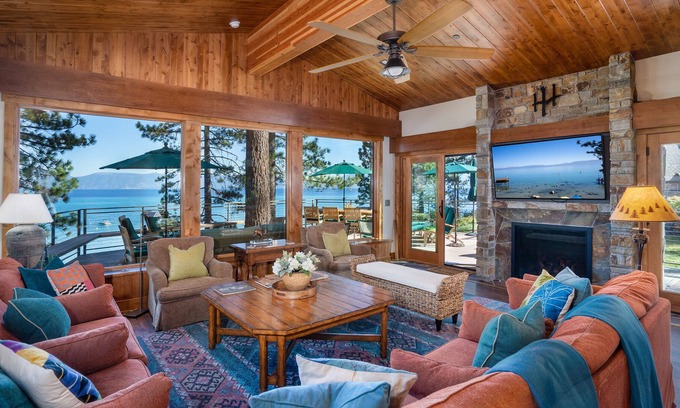 Tahoma House | NEW - LAKEFRONT West Shore Tahoe Estate w/ PRIVATE BEACH - 31 Day Minimum