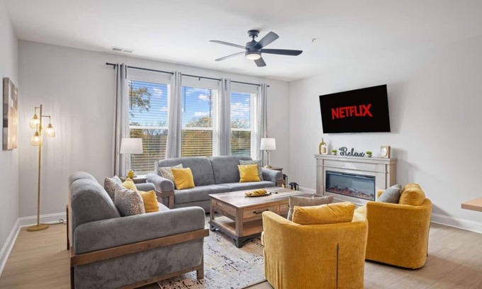 Wake Forest Condo | New Luxury Condo w/Rooftop Terrace, EV Charger, Walk to Downtown Wake Forest!