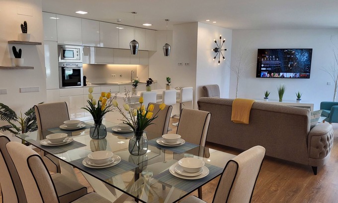 Olhao Apartment | New Luxury Ocean Front Apt Heart of Olhao on Restaurant Row 2 Pools + Parking n