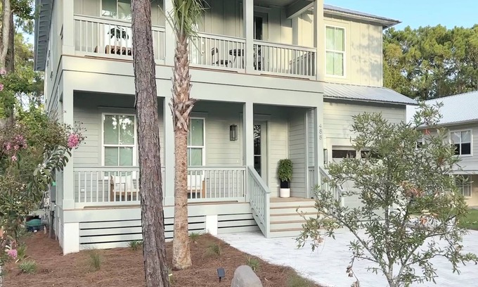 San Juan House | New Seagrove Beach Home with Private Pool. Walk to Beach or Nature Trails