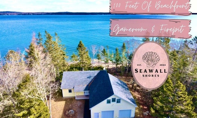 Corea House | ⭐NEW⭐ Stunning Beachfront Living w/Gameroom & Firepit Near Acadia