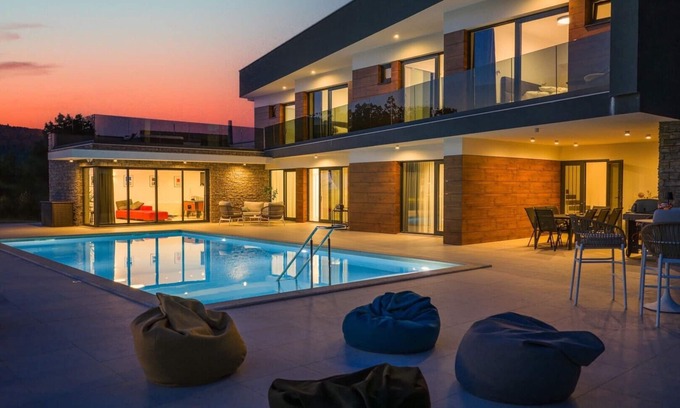 Sinj Villa | NEW! Villa Nella Foresta with private 66sqm heated pool, Whirlpool, Tennis court, Gym, Billiards, 4 en-suite bedrooms