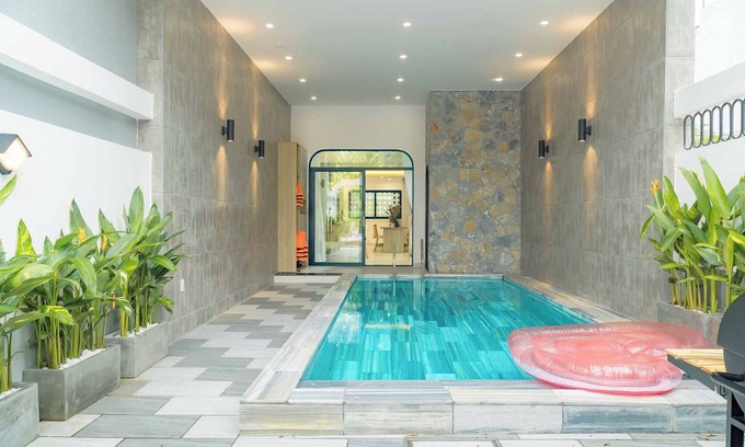 Ngu Hanh Son Villa | Newly built 4-story private villa/Floor-separated private layout/Duplex room