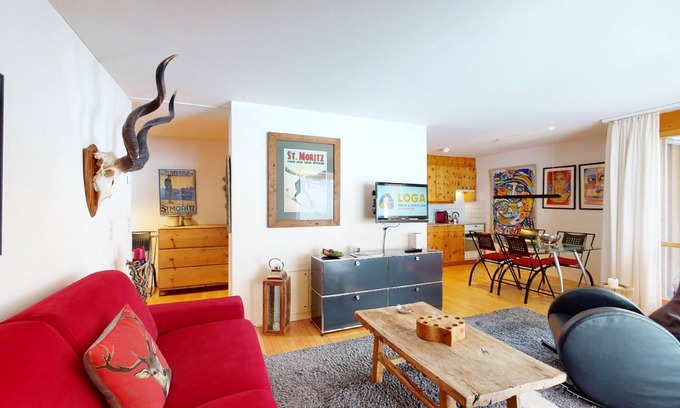 Silvaplana Apartment | Nice and quiet 2½-room apartment on the ground floor, 71m2, facing north.