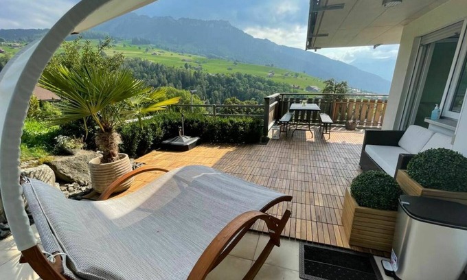 Aeschlen ob Gunten Apartment | Nice apartment for 4 guests with WIFI, TV, balcony and parking