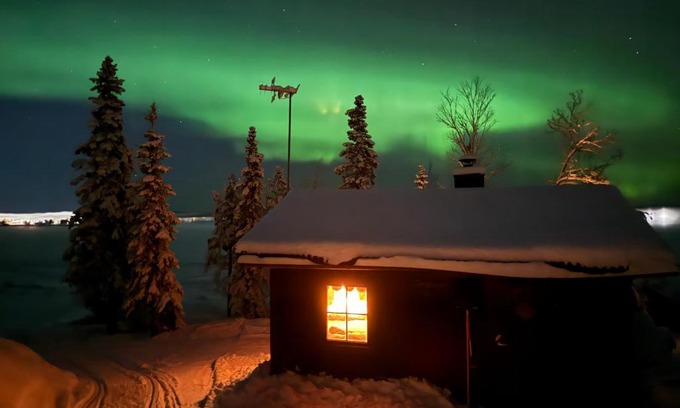 Jukkasjarvi Apartment | Northern Light Cabin with sauna
