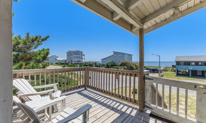 Oak Island House | Oak Island Escape-2nd Row, Pet-Friendly w/Ocean Views & Boat Ramp Nearby