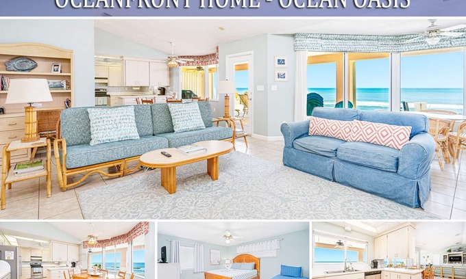 Wilbur-By-The-Sea House | "Ocean Oasis" - Direct, Oceanfront Home -4BR/4BA