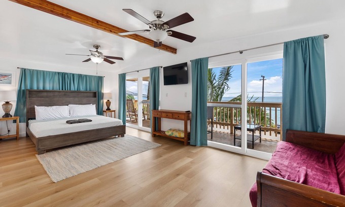 Pupukea Apartment | Ocean View Balcony Large Studio w extra Sofa Bed