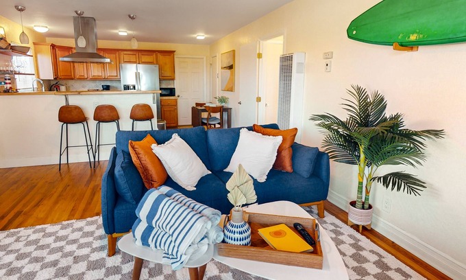 Seaside House | Ocean-view home in great location with backyard deck, grill, streaming, & W/D