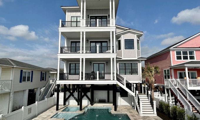 Surfside Beach House | Oceanfront 10 BR Beach House with a Private Pool and Hot Tub! Dune Our Thing