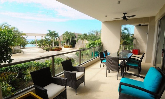 Santa Maria Huatulco Condo | Oceanfront 3-Bedroom Condo Steps to the Pool & Beach with Amenities