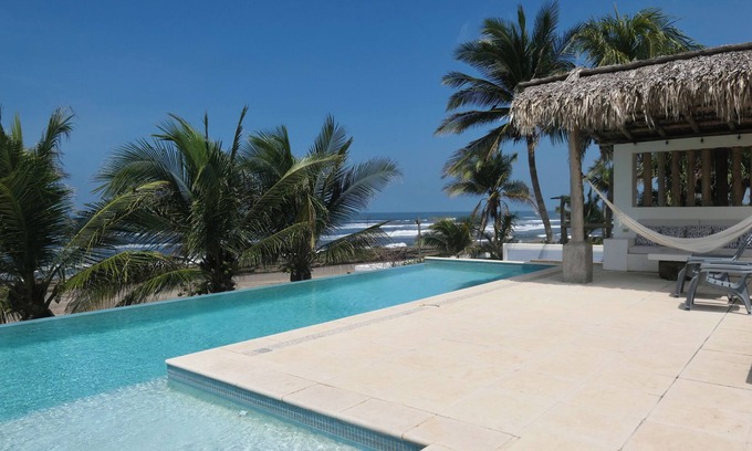 Pochomil House | Oceanfront Beach House w/Spectacular Infinity view pool +36 ft.