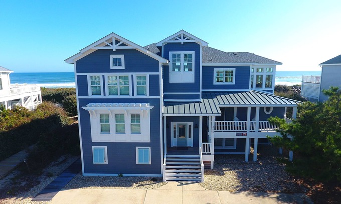 Pine Island House | OCEANFRONT Corolla-11 BDRMs-8 Mstrs-Pool,Theater,Elevator, BEAUTIFUL!