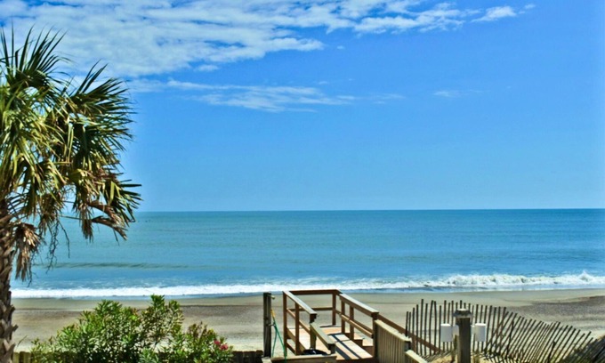 Kure Beach Condo | Oceanfront first floor condo with large deck. Indoor and Outdoor pools.