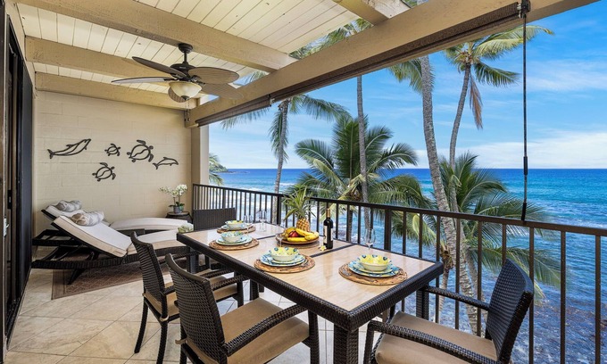 Kailua-Kona Condo | Oceanfront Living in Kona – 2BR/2BA Condo with Panoramic Views