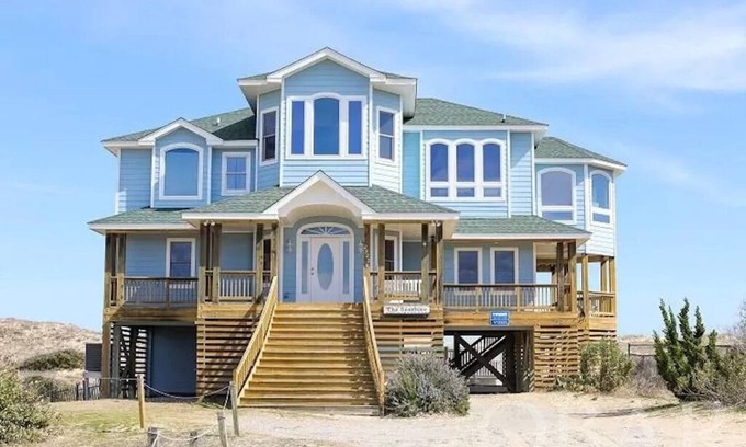 Carova Beach House | Oceanfront Luxury Home w/Private Pool, Hot Tub, Game Room & More!