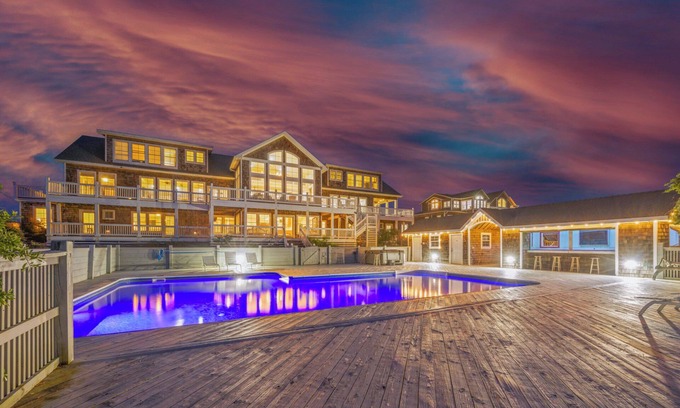 Corolla House | Oceanfront Mega-Estate | 32BR - 6 Acres| Pool, Game Room, Theatre, Wild Horses