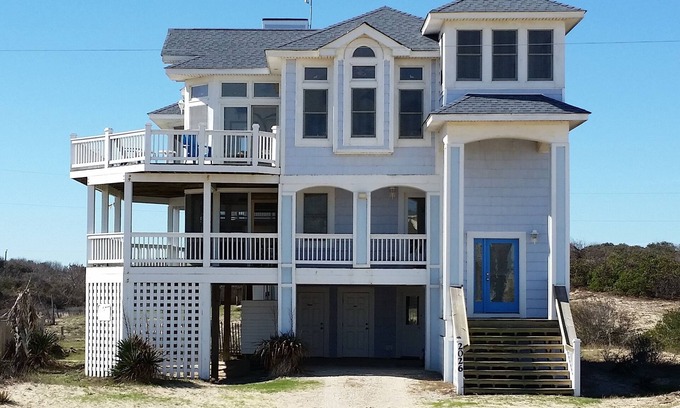 Carova Beach House | Oceanfront Views At Semi - Oceanfront Prices on 4x4 Carova Beach