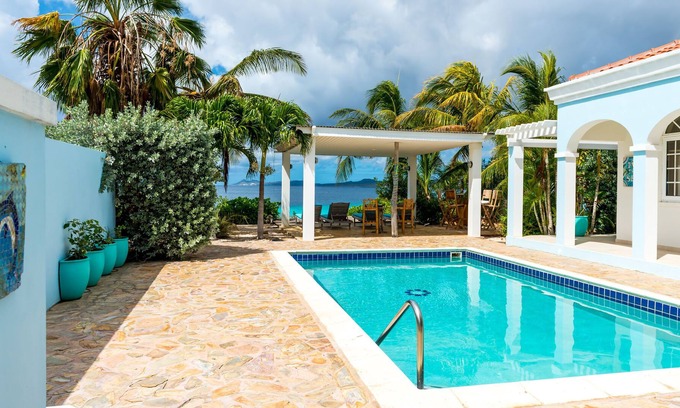 Sabadeco Villa | Oceanfront Villa, private pool, gazebo, great diving and snorkeling steps away