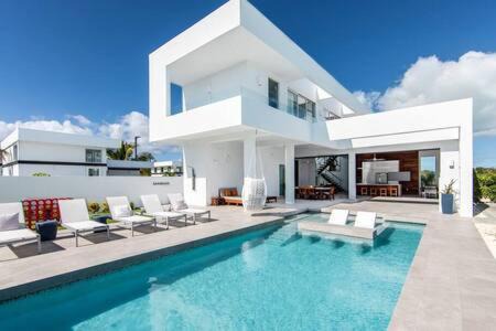 Long Bay Villa | Oceanside 2 Bedroom Luxury Villa with Private Pool, 500ft from Long Bay Beach -V6